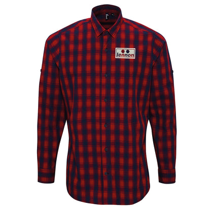 Lennon Embroidered Long Sleeve Mulligan Check Shirt