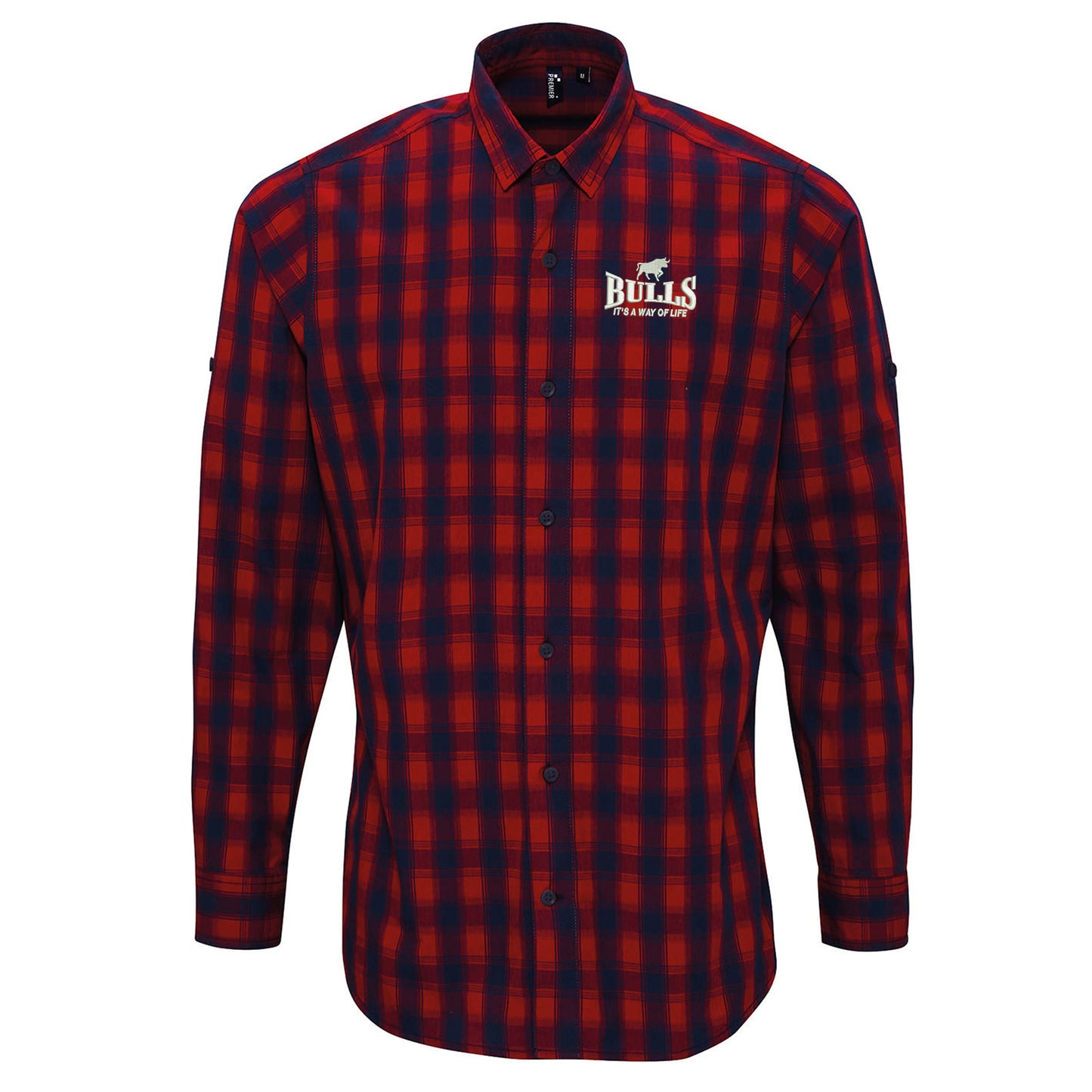 Bulls It's a Way of Life Long Sleeve Mulligan Check Shirt