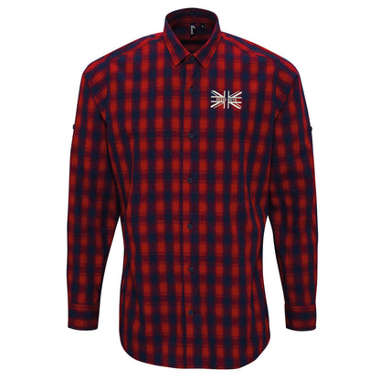 Fosse Boys Union Jack Long Sleeve Mulligan Check Shirt