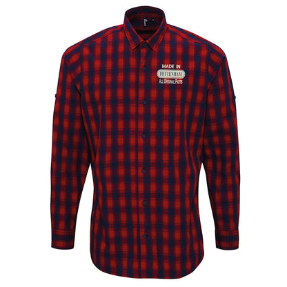 Made in Tottenham All Original Parts Embroidered Long Sleeve Mulligan Check Shirt