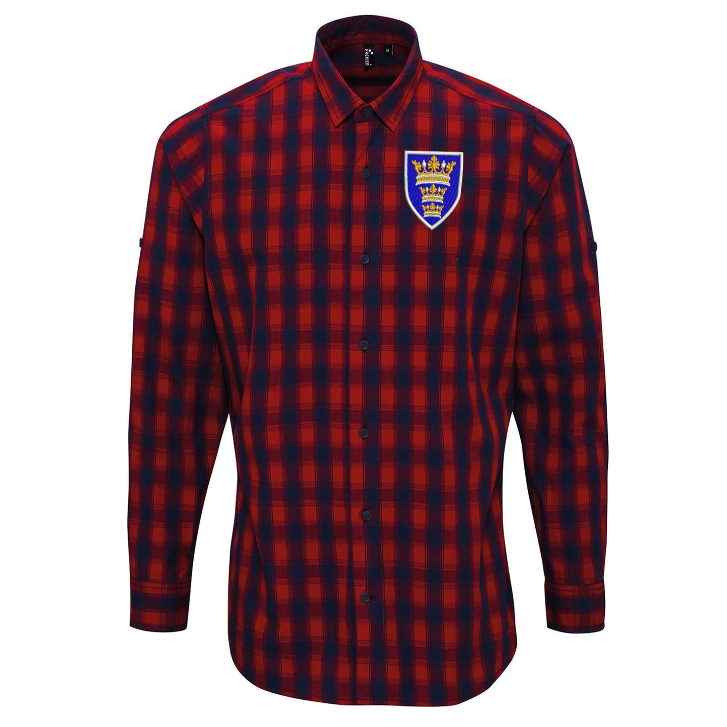 Retro Hull 1935 Embroidered Long Sleeve Mulligan Check Shirt