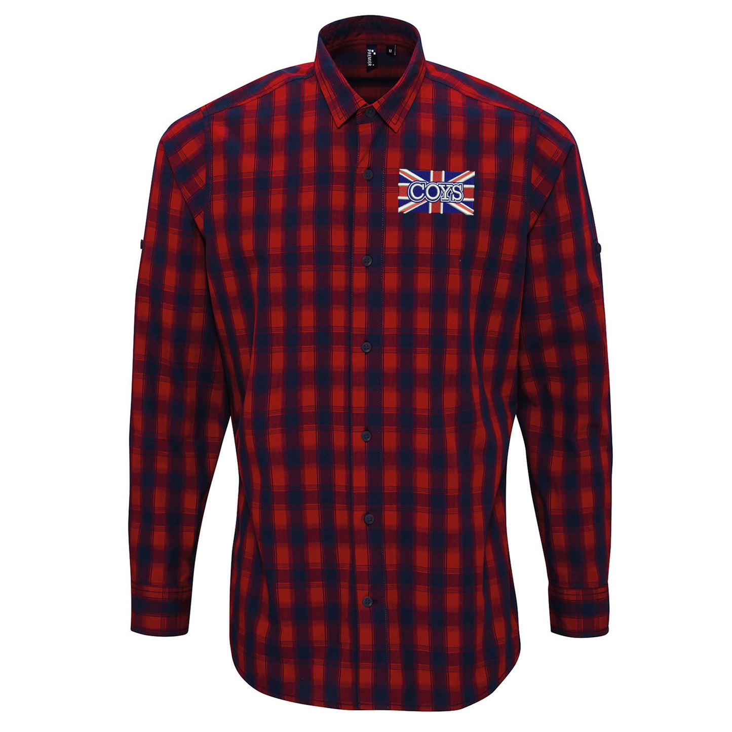 COYS Union Jack Embroidered Long Sleeve Mulligan Check Shirt