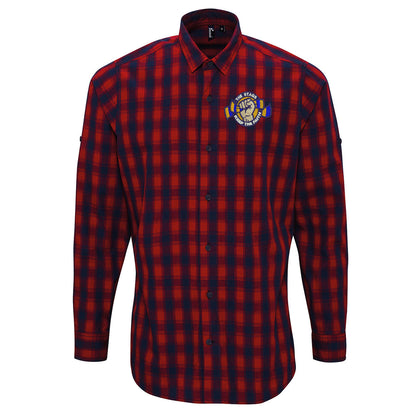 The Stags Keep The Faith Embroidered Long Sleeve Mulligan Check Shirt
