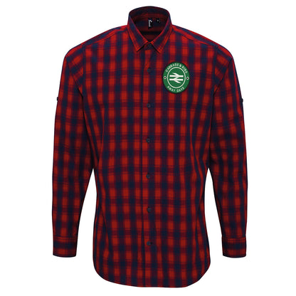Cabbage & Ribs Away Days Embroidered Long Sleeve Mulligan Check Shirt