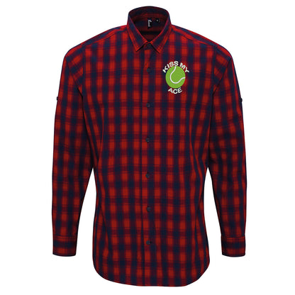Kiss My Ace Long Sleeve Mulligan Check Shirt