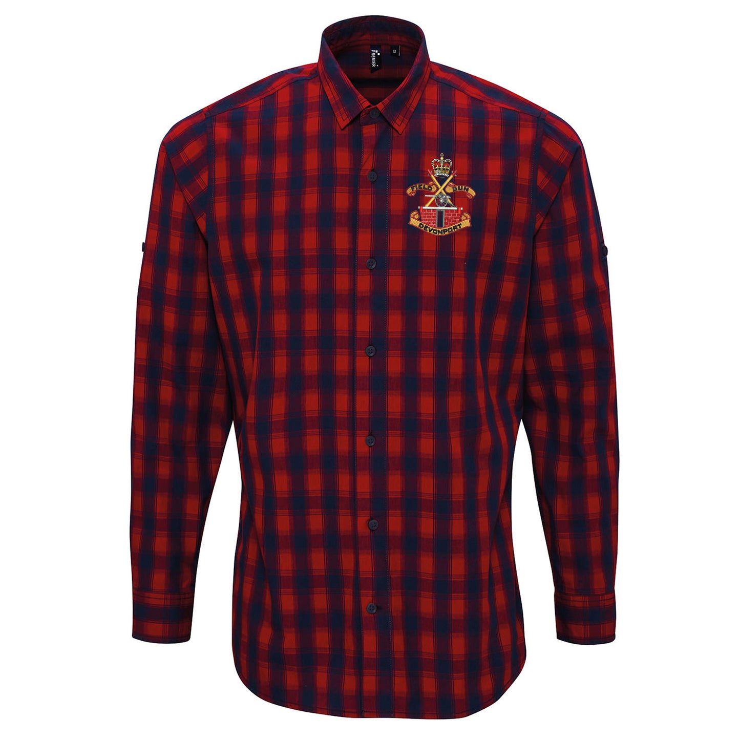 Devonport Field Gun Crew Embroidered Long Sleeve Mulligan Check Shirt