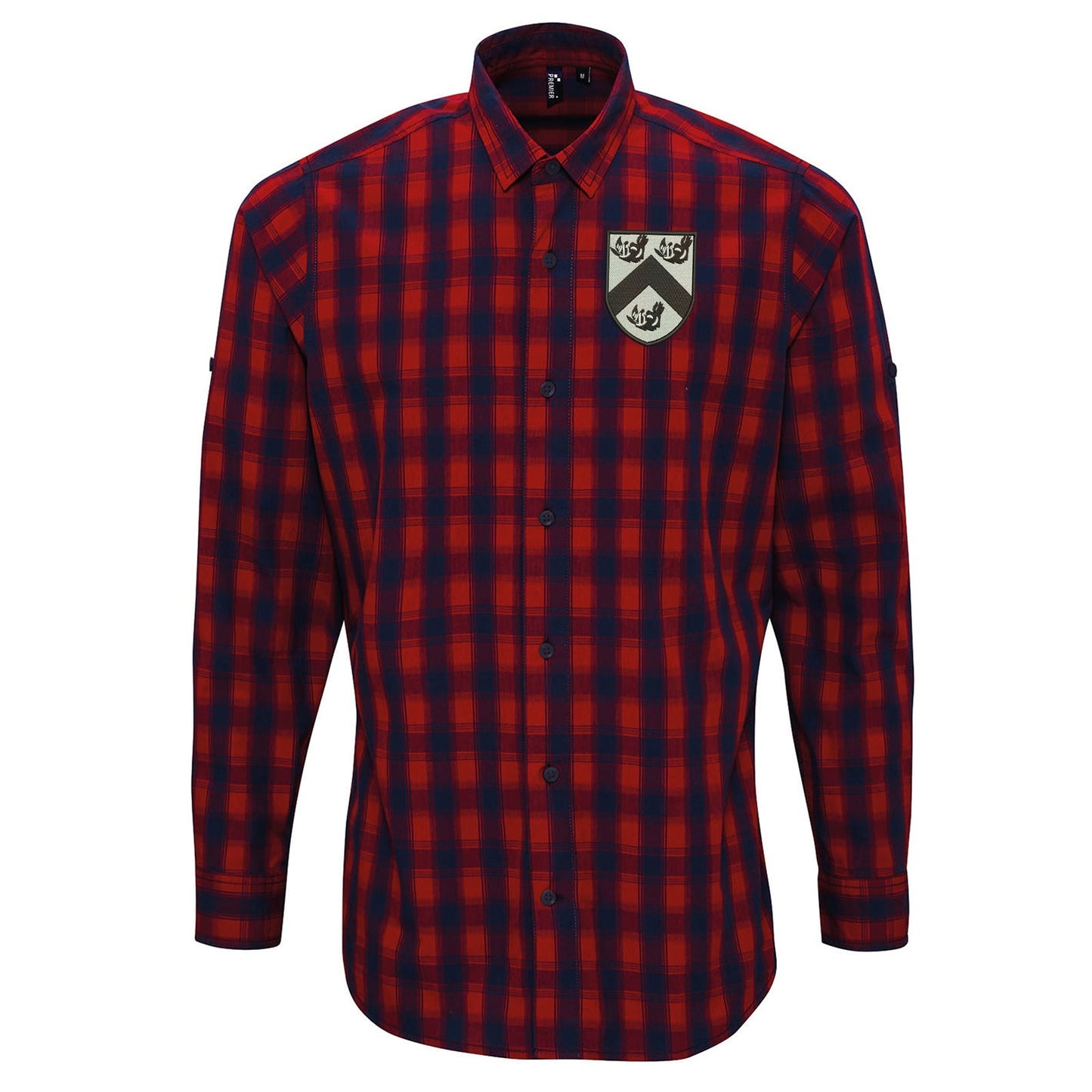 Retro Grimsby 1884 Embroidered Long Sleeve Mulligan Check Shirt