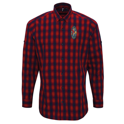 Retro Leicester 1933 Embroidered Long Sleeve Mulligan Check Shirt