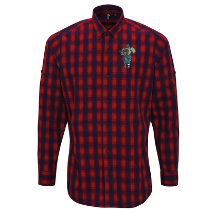 Retro Coventry 1974 Embroidered Long Sleeve Mulligan Check Shirt