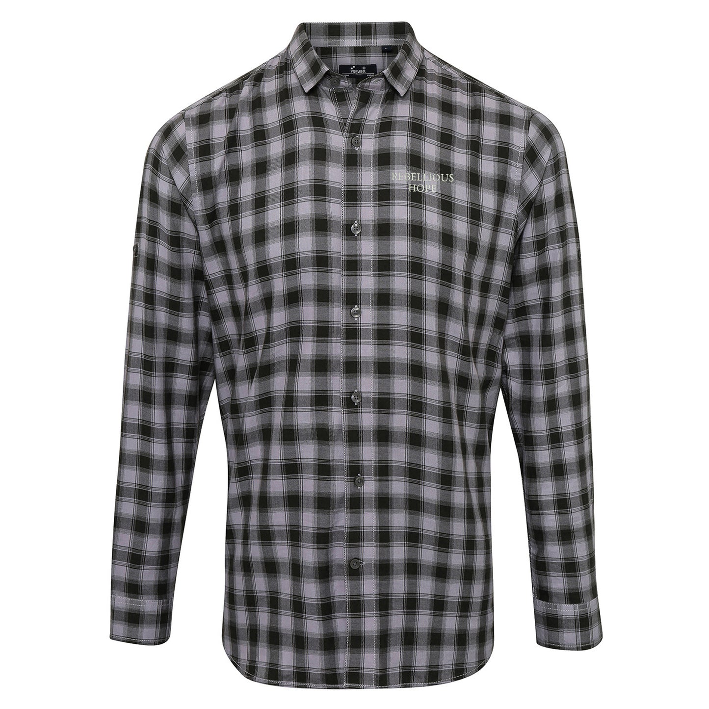 Cancer Awareness Check Long Sleeve Shirt