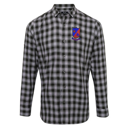 Retro Aldershot 1972 Embroidered Long Sleeve Mulligan Check Shirt