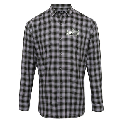 Sappers It's a Way of Life Embroidered Long Sleeve Mulligan Check Shirt