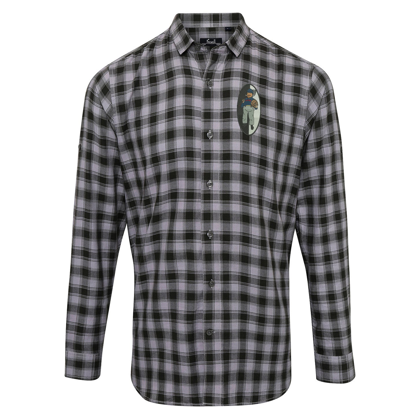 Retro 1933 Grimsby Embroidered Long Sleeve Mulligan Check Shirt