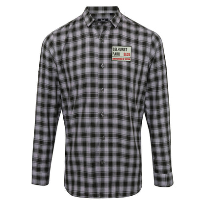 Selhurst Park SE25 Embroidered Long Sleeve Mulligan Check Shirt