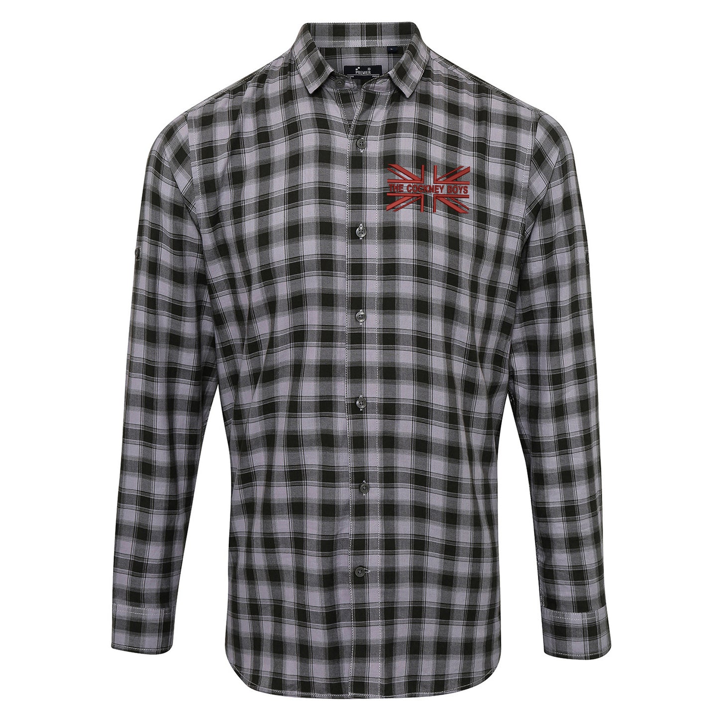 The Cockney Boys Union Jack Embroidered Long Sleeve Mulligan Check Shirt