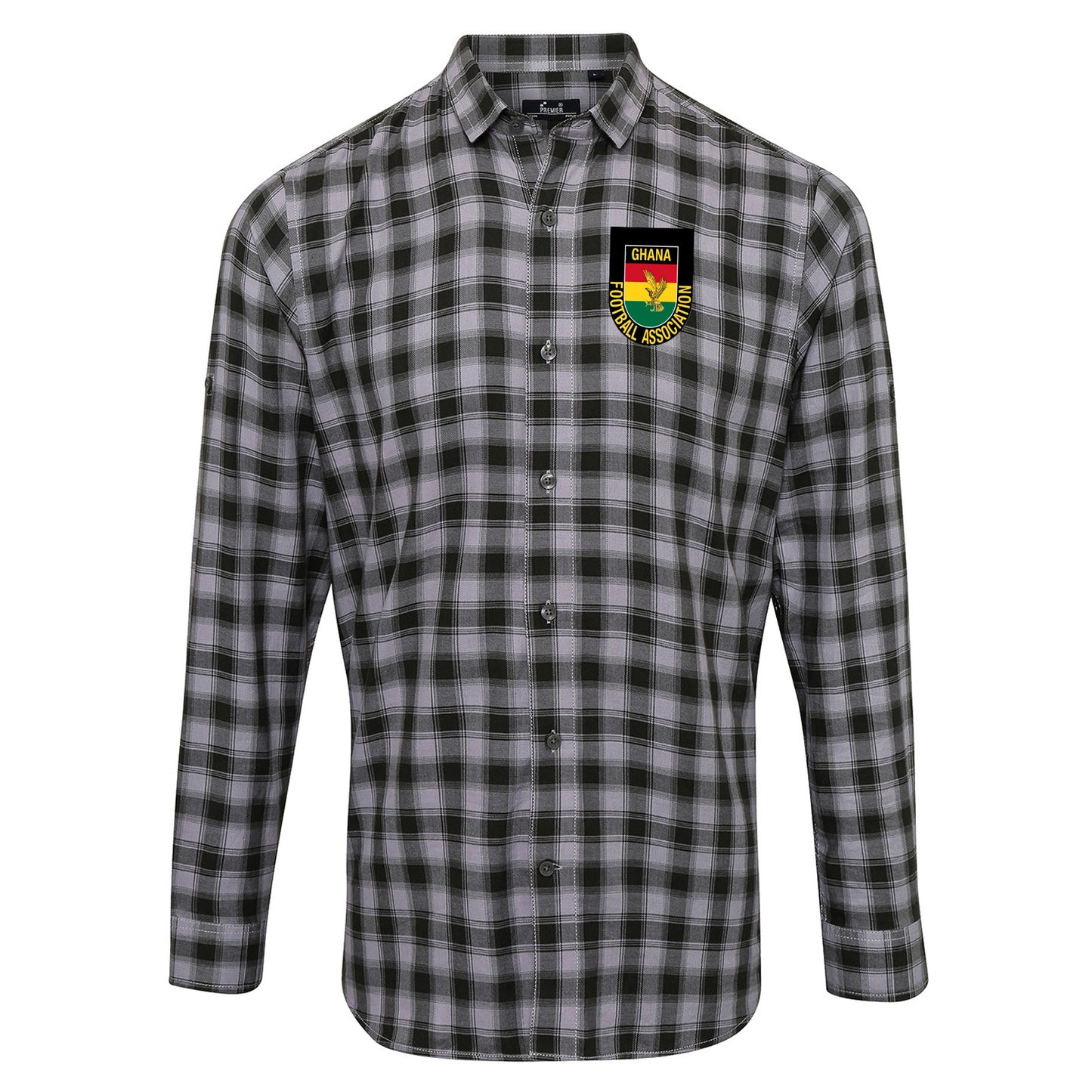 Retro Ghana 1966 Embroidered Long Sleeve Mulligan Check Shirt