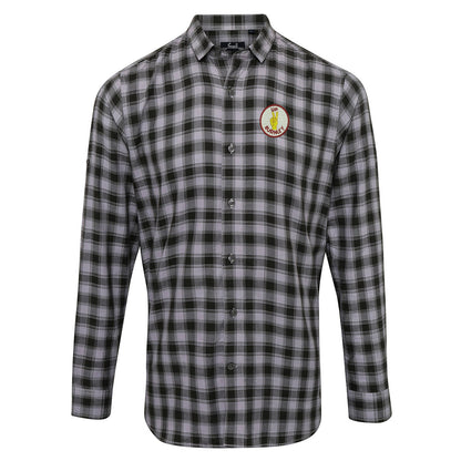 Retro Up Burnley 1972 Embroidered Long Sleeve Mulligan Check Shirt