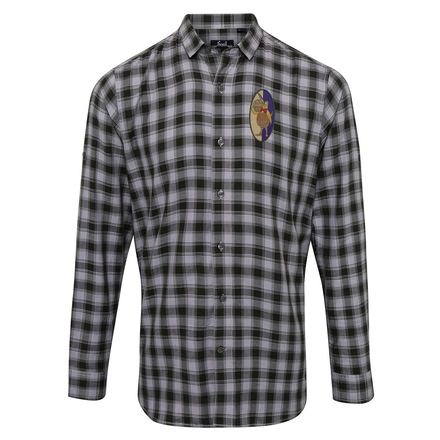 Retro West Brom 1933 Embroidered Long Sleeve Mulligan Check Shirt