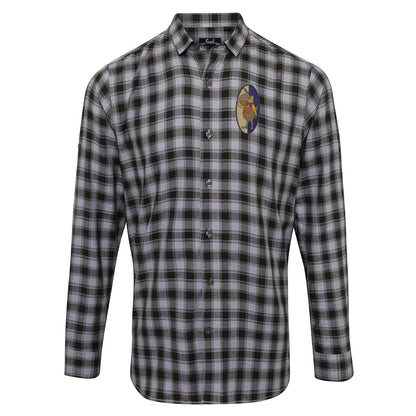 Retro West Brom 1933 Embroidered Long Sleeve Mulligan Check Shirt