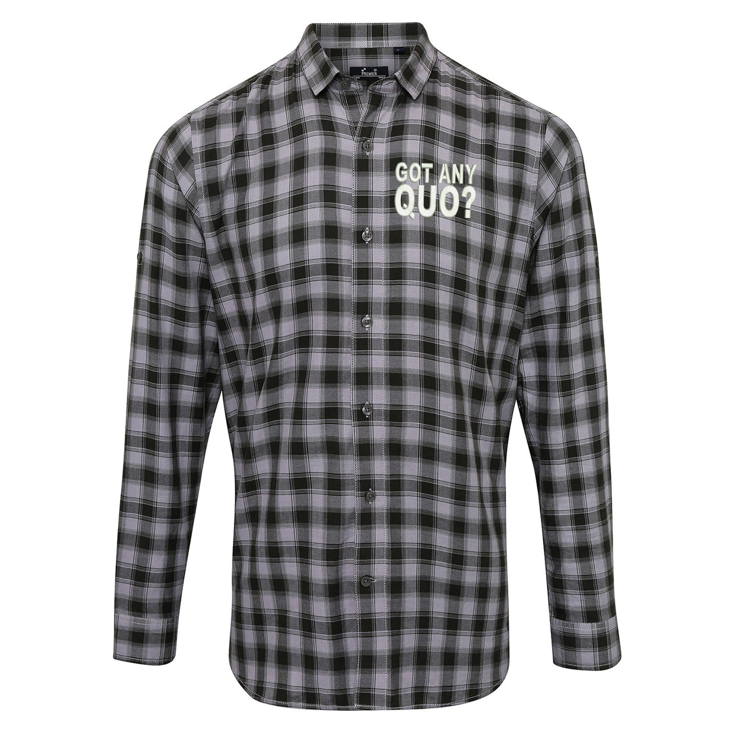 Got Any Quo Embroidered Long Sleeve Mulligan Check Shirt