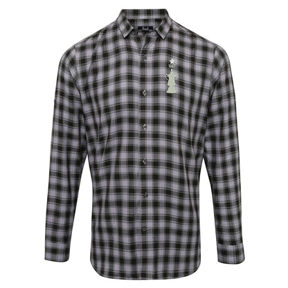 Retro Coventry FA Cup Winners Long Sleeve Embroidered Mulligan Check Shirt