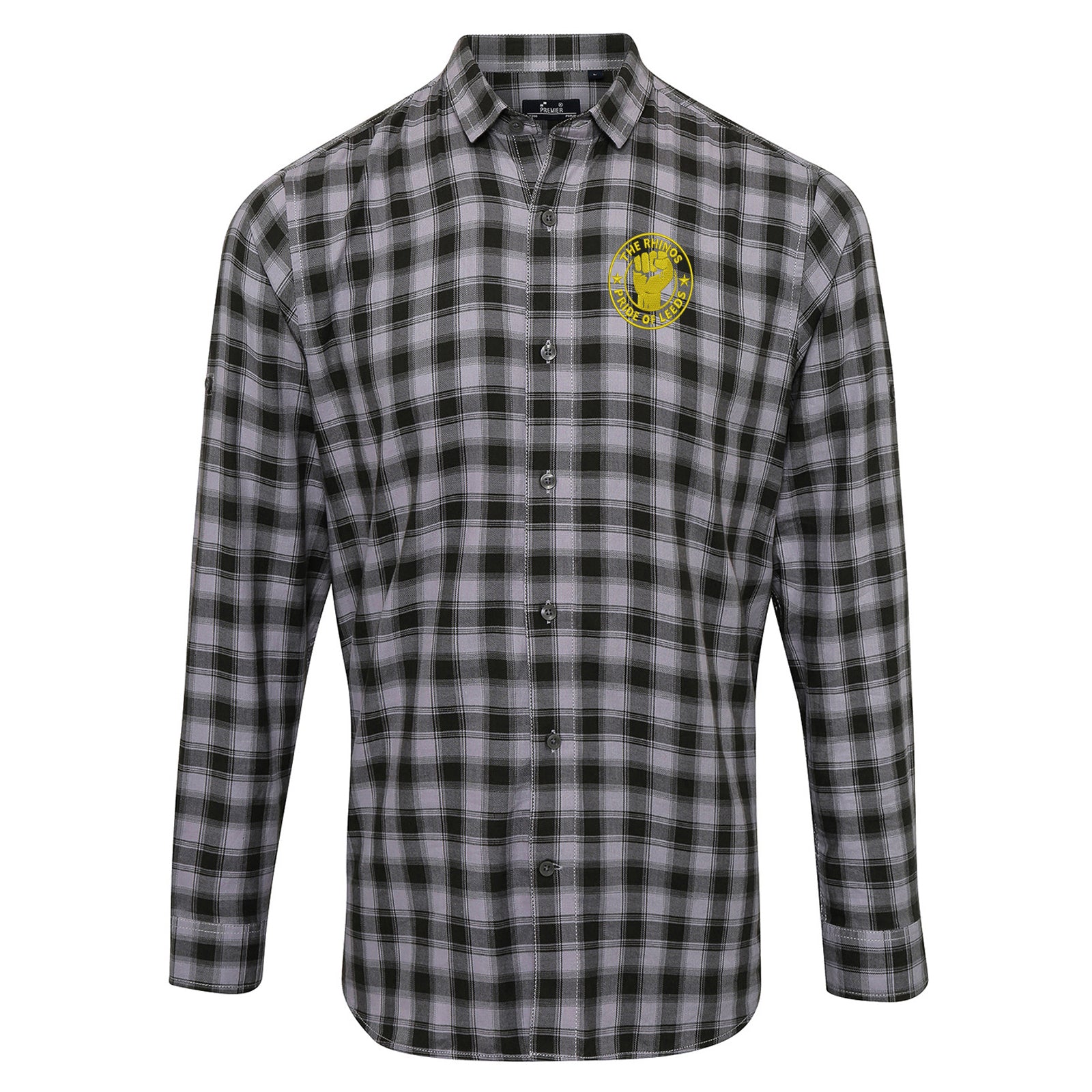 Leeds Rhinos Rugby League Check Long Sleeve Shirt