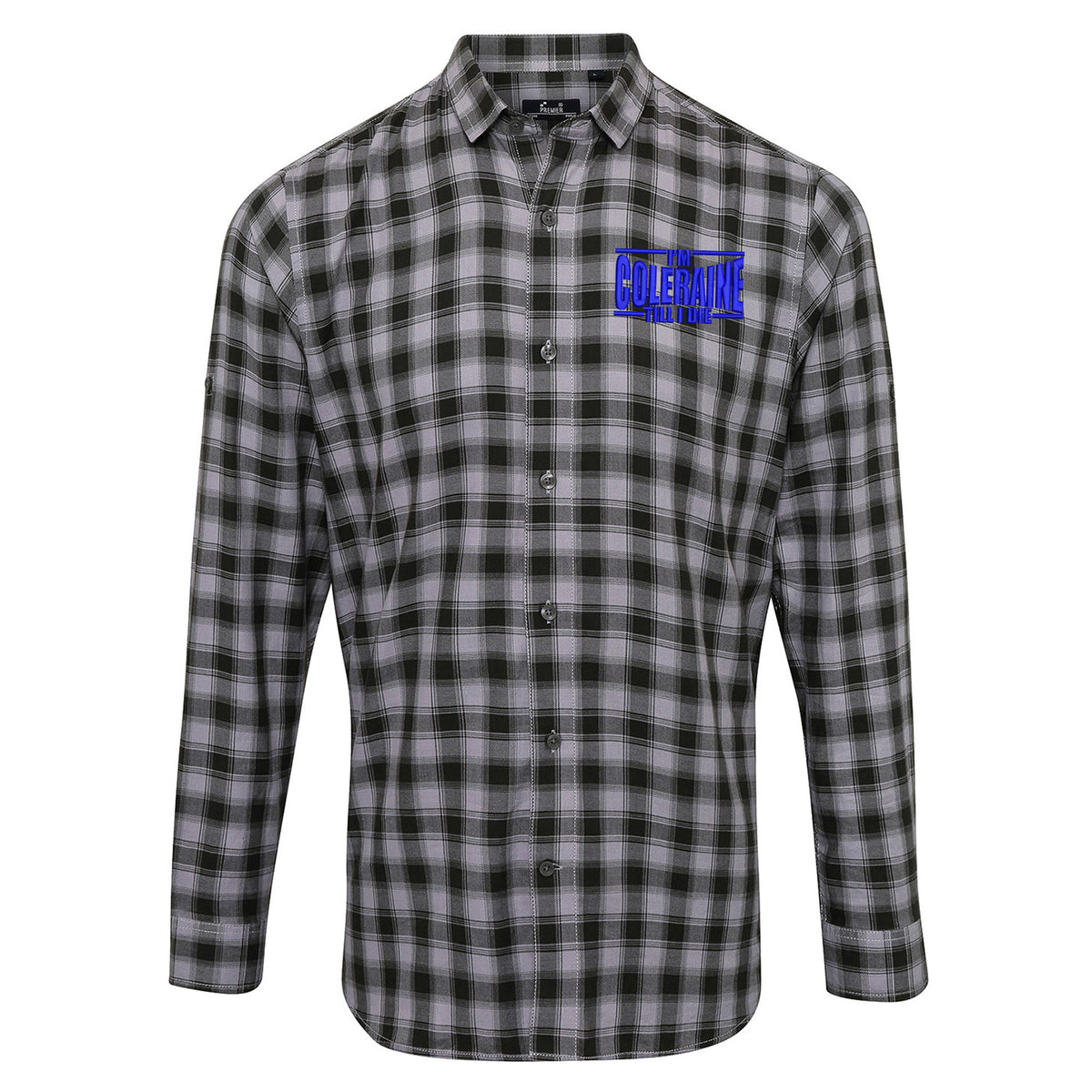 I am Coleraine Check Long Sleeve T Shirt