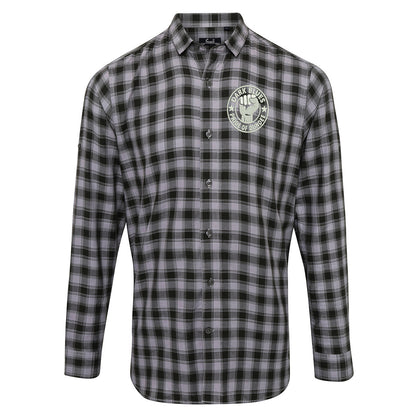 Dark Blues Pride of Dundee Embroidered Long Sleeve Mulligan Check Shirt