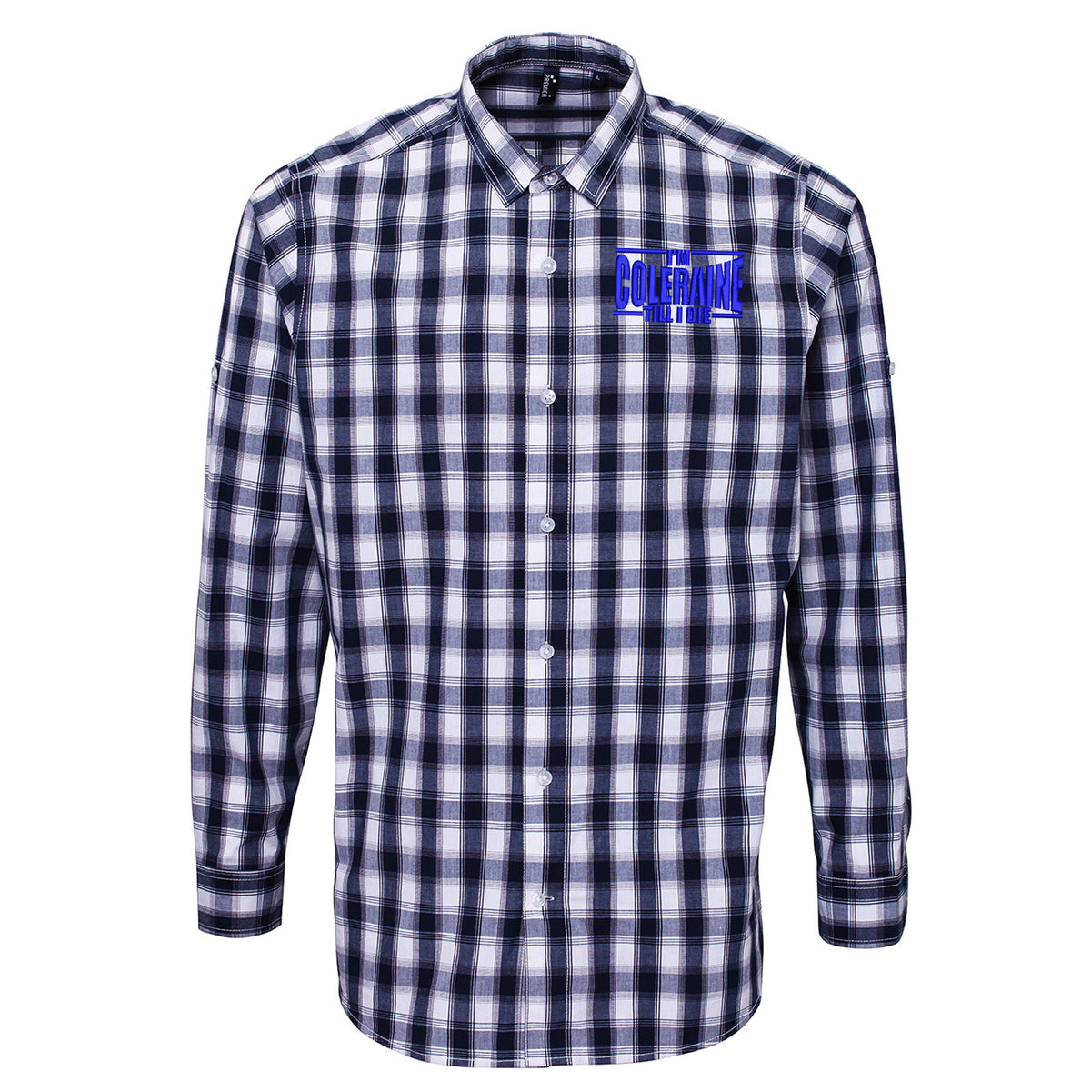 I am Coleraine Check Long Sleeve T Shirt