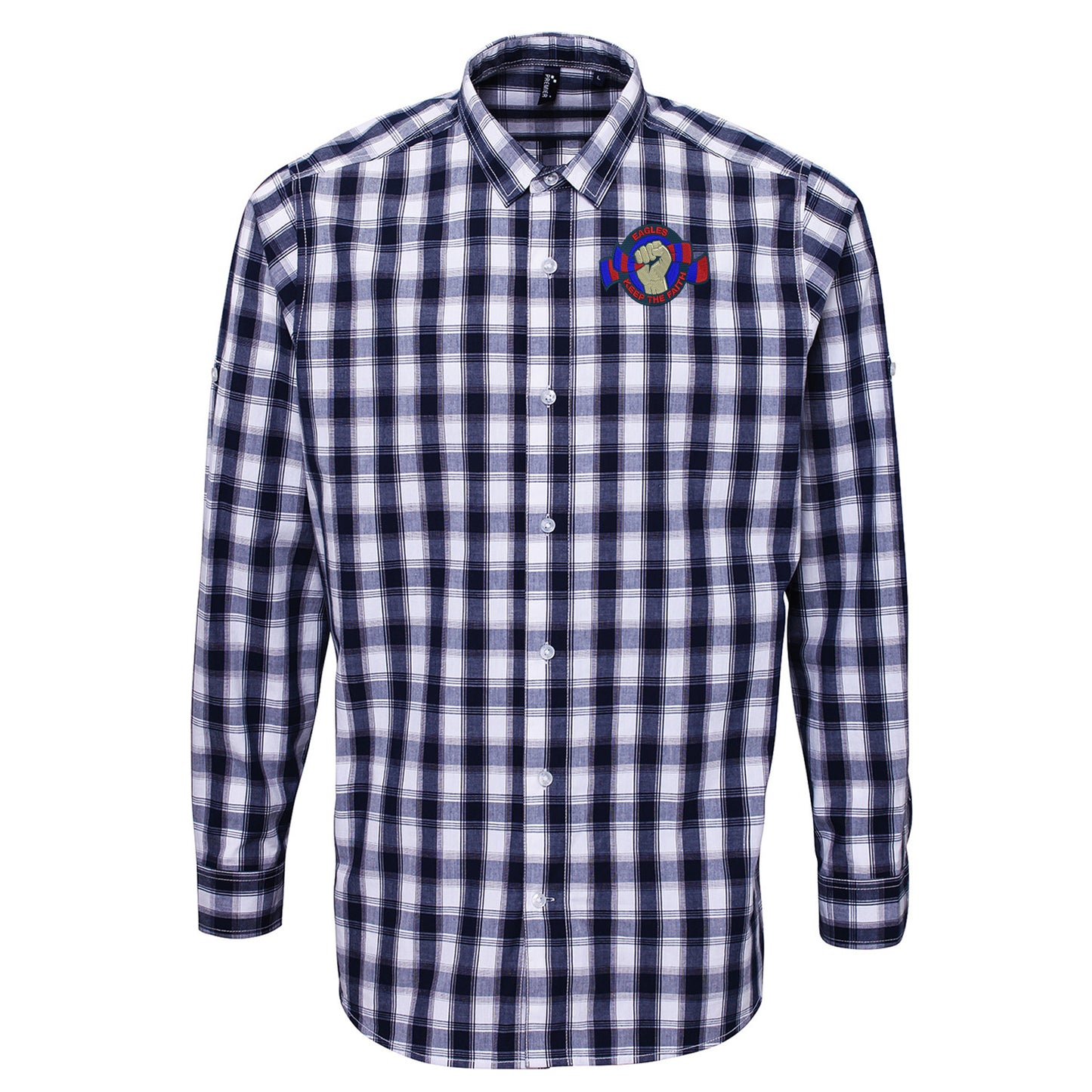 Eagles Keep The Faith Embroidered Long Sleeve Mulligan Check Shirt