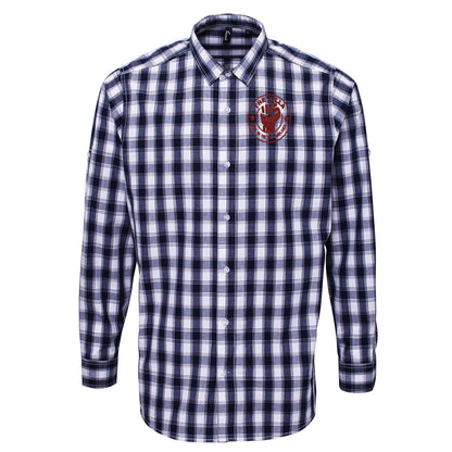 The Villa Pride of The West Midlands Embroidered Long Sleeve Mulligan Check Shirt