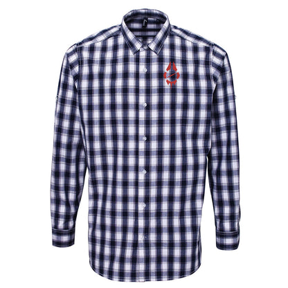 Radio Birdman Embroidered Long Sleeve Mulligan Check Shirt