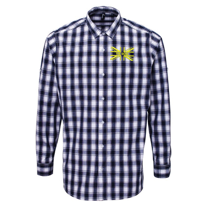The Dons Union Jack Embroidered Long Sleeve Mulligan Check Shirt