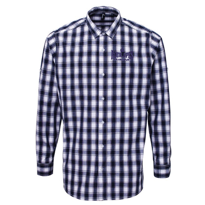 Rock Apes It's a Way of Life Embroidered Long Sleeve Mulligan Check Shirt