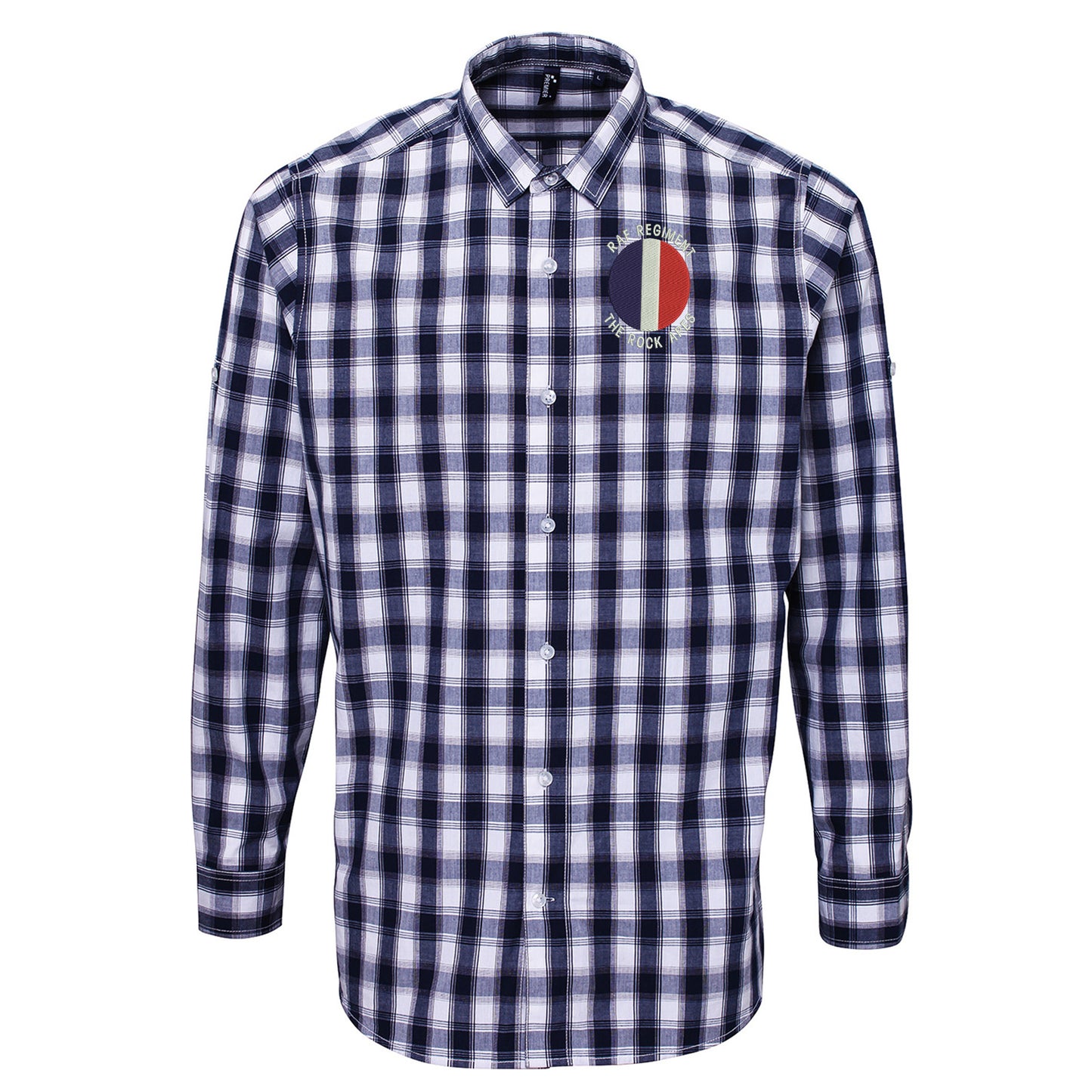 RAF Regiment The Rock Apes TRF Embroidered Long Sleeve Mulligan Check Shirt