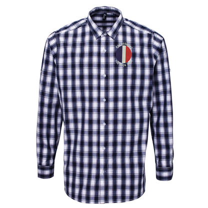 RAF Regiment The Rock Apes TRF Embroidered Long Sleeve Mulligan Check Shirt