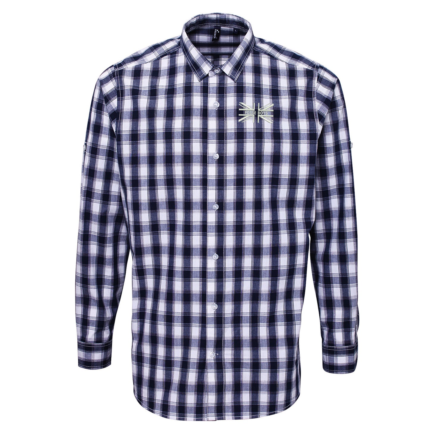 Fosse Boys Union Jack Long Sleeve Mulligan Check Shirt