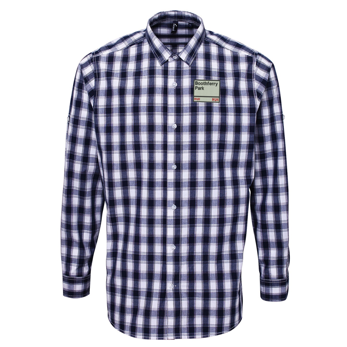 Boothferry Park HU4 Embroidered Long Sleeve Mulligan Check Shirt