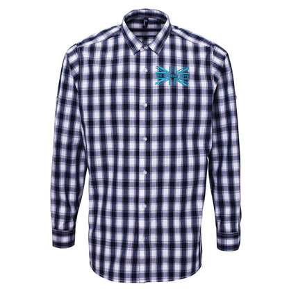 The Cockney Boys Union Jack Embroidered Long Sleeve Mulligan Check Shirt