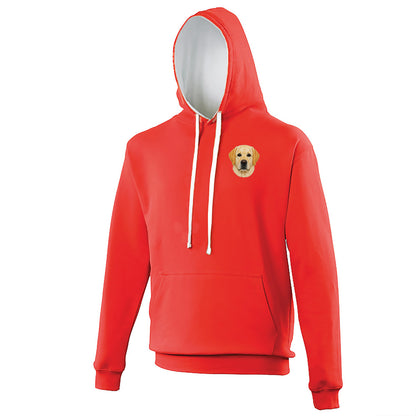 Labrador Dog Face Contrast Hoodie