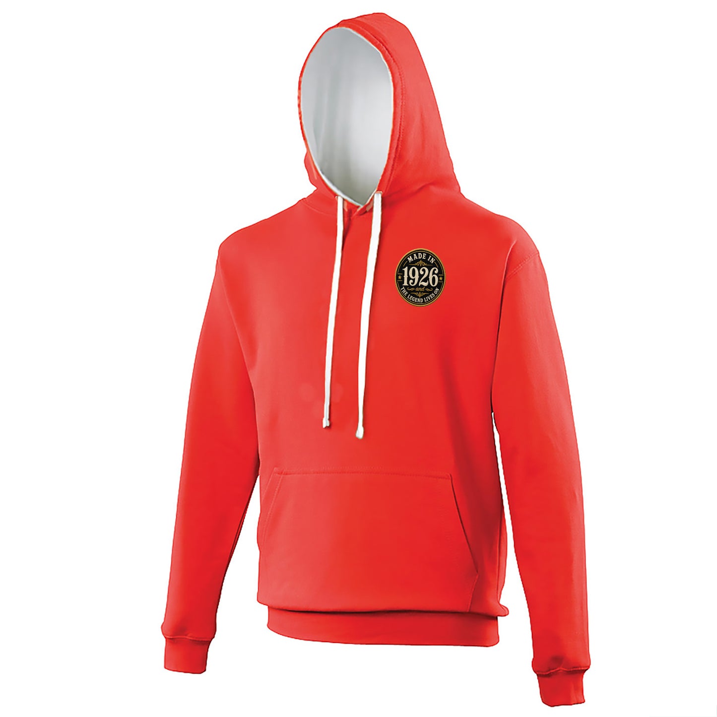 Made in 1926 Birthday Contrast Hoodie