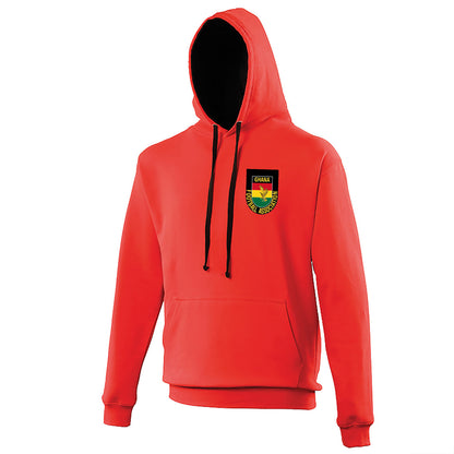 Retro Ghana 1966 Embroidered Contrast Hoodie