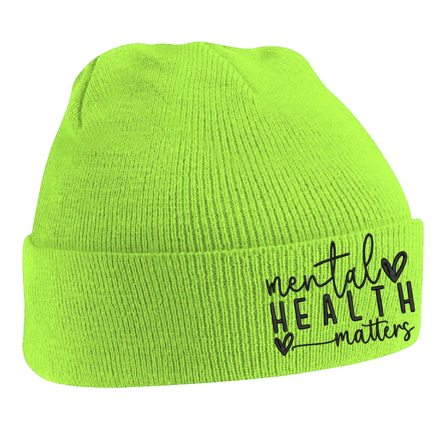 Yellow Mental Health Beanie Hat