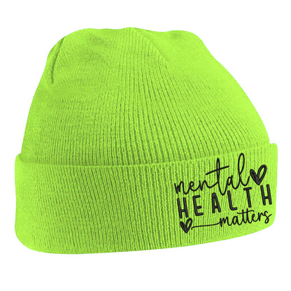 Yellow Mental Health Beanie Hat