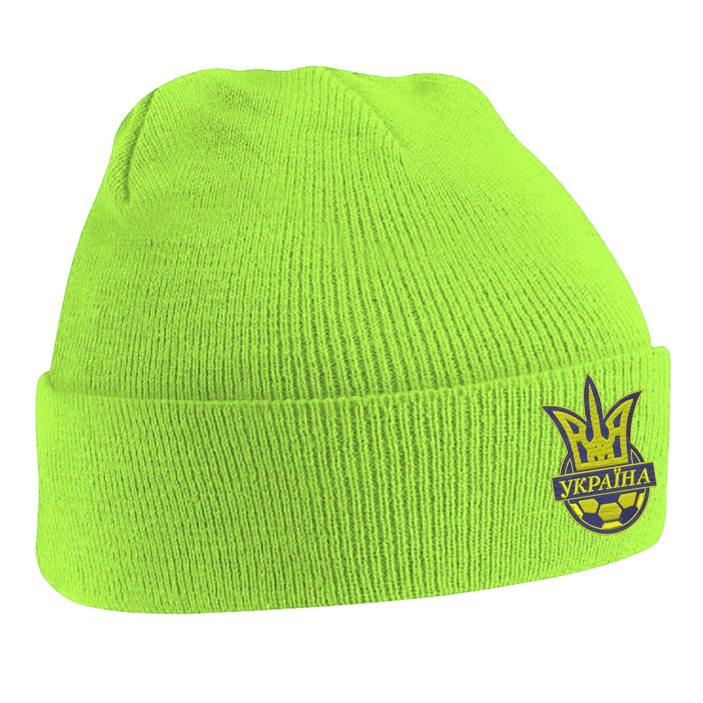 Old School Ukraine National Football Beanie Hat