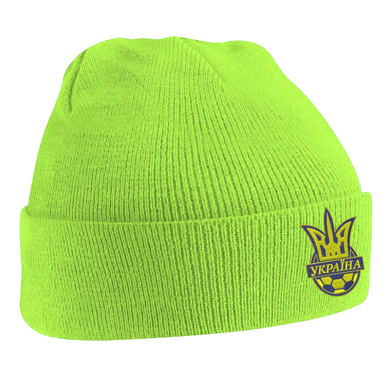 Old School Ukraine National Football Beanie Hat