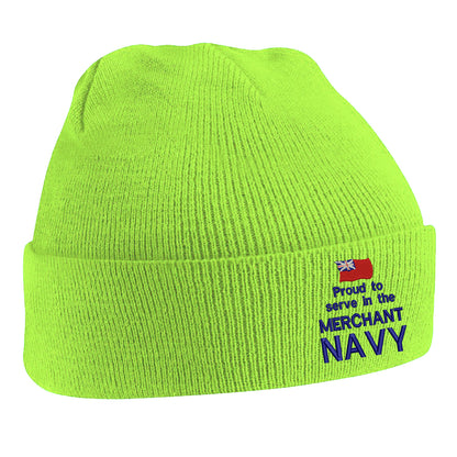 Proud to Serve in The Merchant Navy Beanie Hat