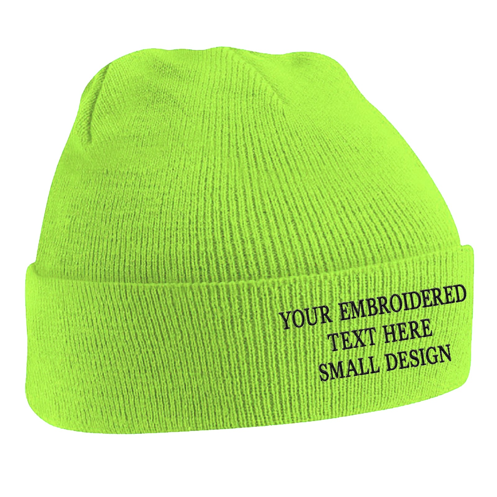Personalised Custom Small Text Beanie Hat