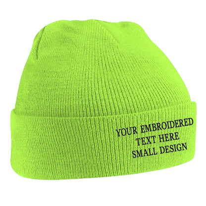 Personalised Custom Small Text Beanie Hat