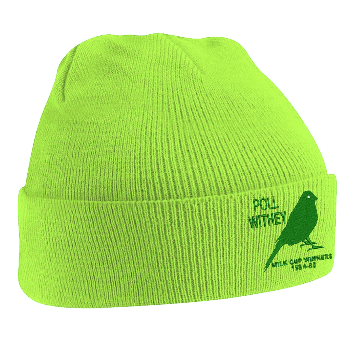 Retro Norwich Milk Cup Winners 1984-85 Embroidered Beanie Hat